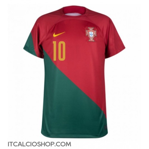 Portogallo Bernardo Silva #10 Prima Maglia Mondiali 2022 Manica Corta
